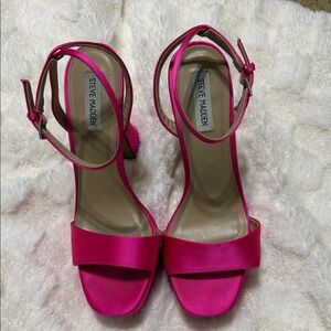 Steve Madden Hot Pink Ankle Strap Heels